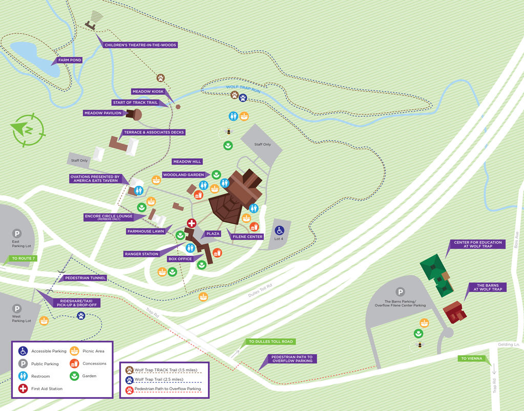 Map of Park Grounds  Wolf Trap